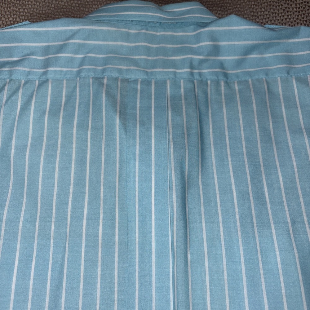 VTG Christian Dior Striped Shirt Mens Large Short Sleeve Button Up Epaulets‎ - Picture 8 of 8